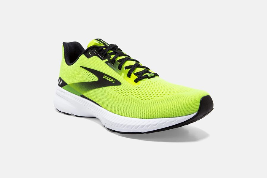 Brooks Running Shoes - Launch 8 Road Mens - Green/Black - HKP-518493